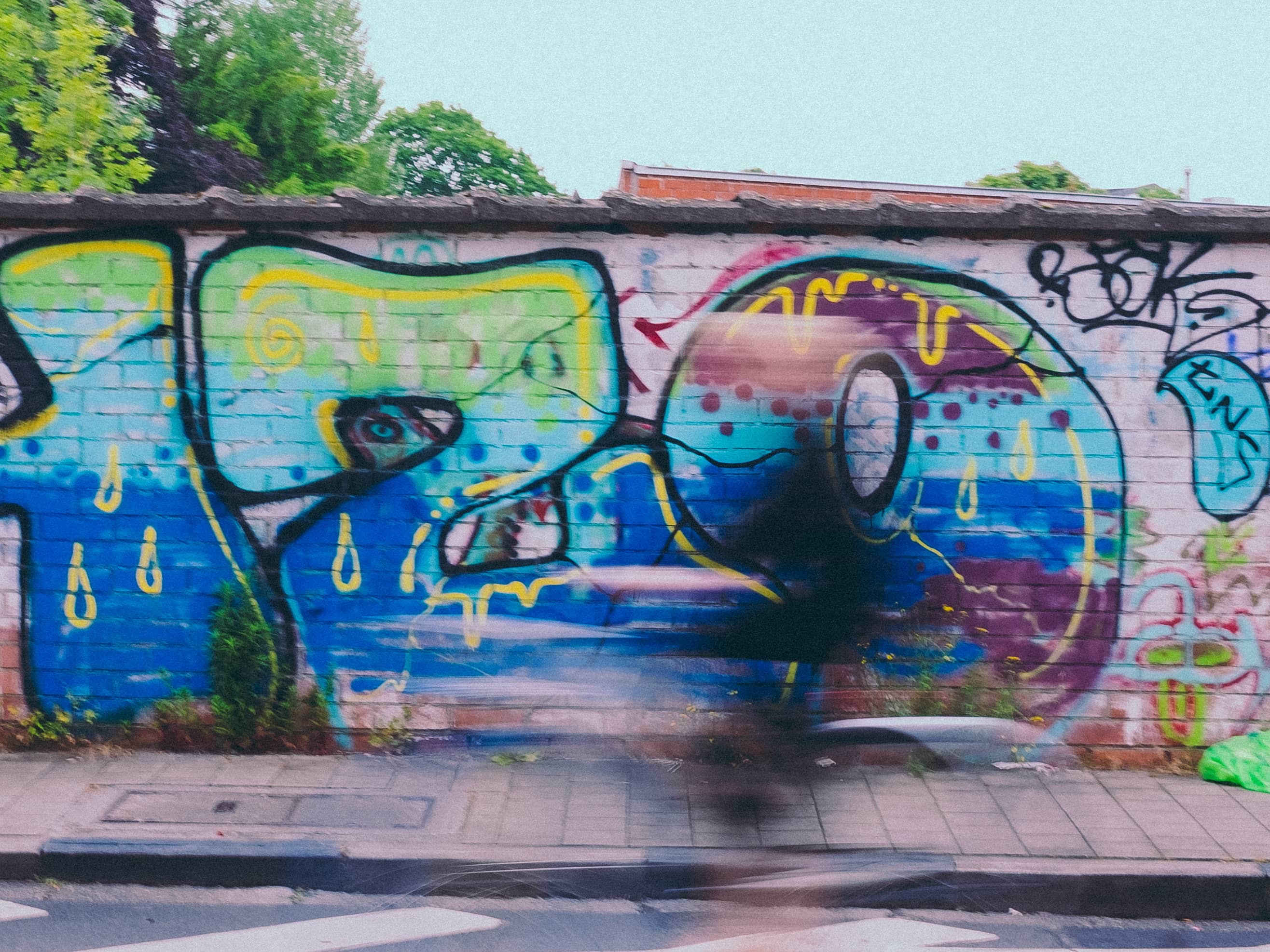 A wall with graffiti in Ghent